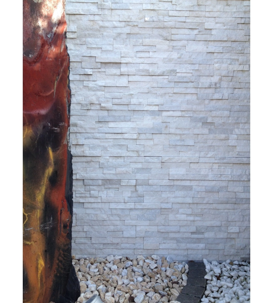 RIVESTIMENTO "NATURAL PANEL" - IN QUARZITE BIANCA - 15X60 CM.